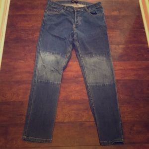 Courtshop skinny patchwork jeans